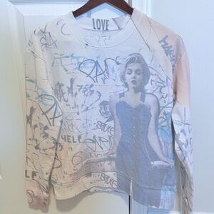 Marilyn Monroe White Sweatshirt